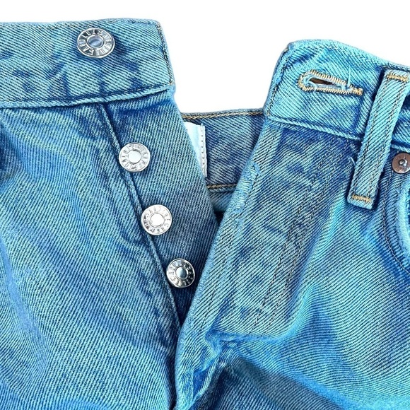 Agolde Parker Vintage Cut Off Distressed Jean Shorts - Picture 7 of 12